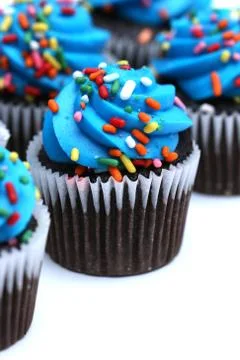 Blue Cupcakes Foto stock