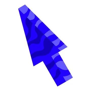 Blue cursor with abstract pattern is pointing at something イラスト素材