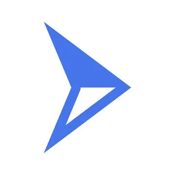 Blue Cursor Arrow Icon Stock Illustration