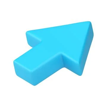 Blue cursor arrow pointer isometric realistic 3d icon vector illustration Stock Illustration
