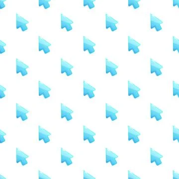Blue cursor pointer arrow seamless pattern background Stockillustratie