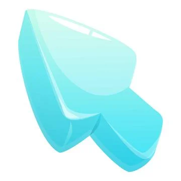 Blue cursor is pointing to the right side Stock Illustration