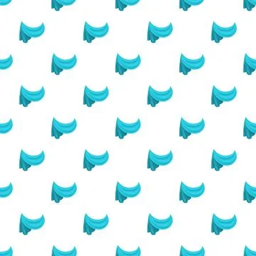Blue curtain fabric drape seamless pattern background Stock Illustration