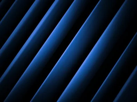 Blue curtain waves rendered Stock Illustration
