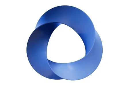 Blue curve geometry, 3d rendering. Illustrazione stock