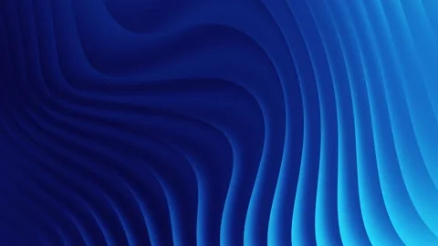 Blue curve waves flowing abstract 3d background looped Stock Footage 233555079