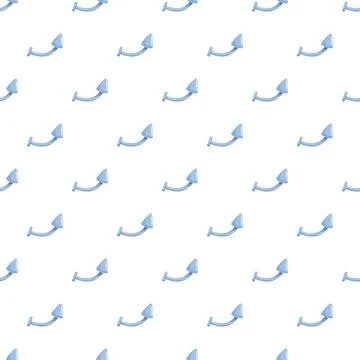 Blue curved arrow piercing pattern pointing up Illustrazione stock
