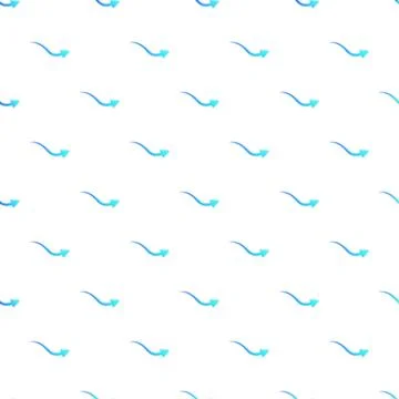 Blue curved arrows creating a seamless wave pattern Illustrazione stock