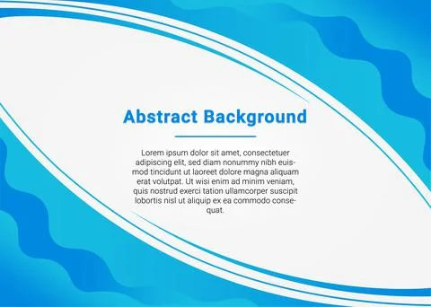 Blue curved lines background for presentation Stock Illustration