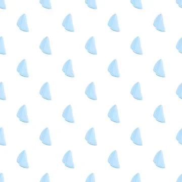 Blue curved shapes seamless repeating pattern design Stock Illustration