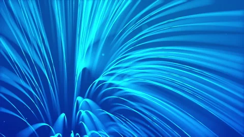 Blue Curved Wave Abstract Background Stock Footage 338445443