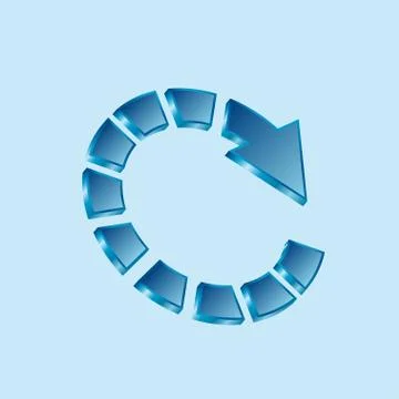 Blue cut date Stock Illustration