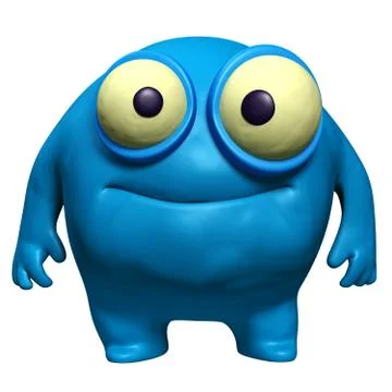 Blue cute freak Stock Illustration