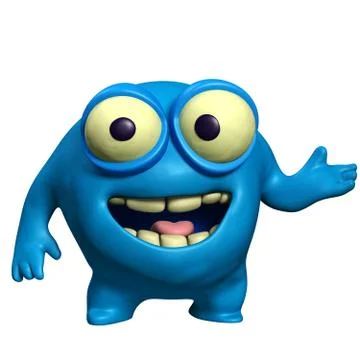 Blue cute monster Stock-Illustration