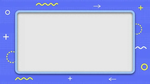 Blue cute video border transparent channel Stock Footage 235962532