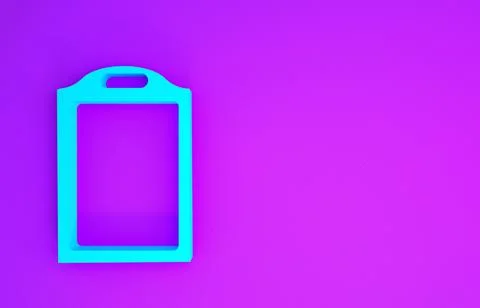 Blue Cutting board icon isolated on purple background. Chopping Board symbol. Stock Illustration