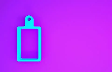 Blue Cutting board icon isolated on purple background. Chopping Board symbol. Stock Illustration