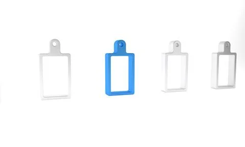 Blue Cutting board icon isolated on white background. Chopping Board symbol.. Stock Illustration