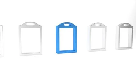 Blue Cutting board icon isolated on white background. Chopping Board symbol.. Stock Illustration