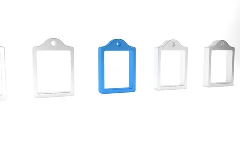 Blue Cutting board icon isolated on white background. Chopping Board symbol.. Stock Illustration