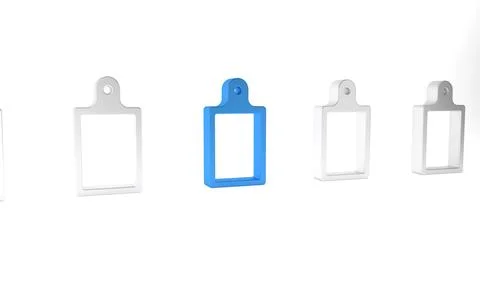 Blue Cutting board icon isolated on white background. Chopping Board symbol.. Stock Illustration