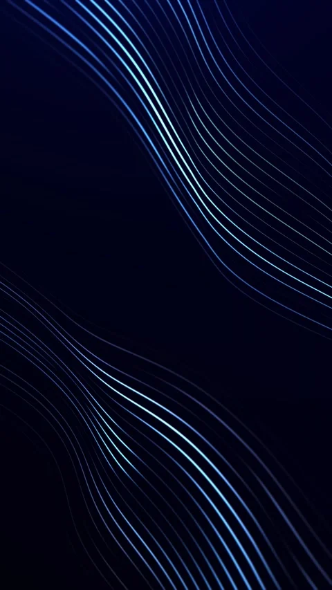 Blue cyan flowing line loop on black background for data, digital technolog.. Stock Footage 338333820