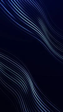 Blue cyan flowing line pattern on black background for digital technology, .. Illustrazione stock