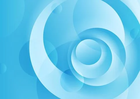 Blue cyan geometric tech background with glossy circles Stock Illustration