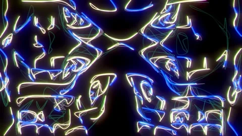 Blue Cyan Glitch Structure Loop Stock-Footage 326737745