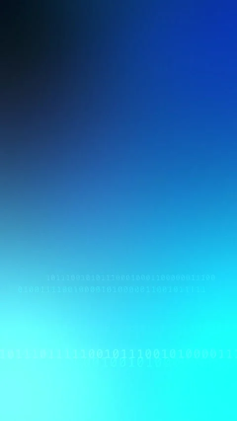 Blue cyan gradient with glowing binary code, Looping Background Stock Footage 341856789
