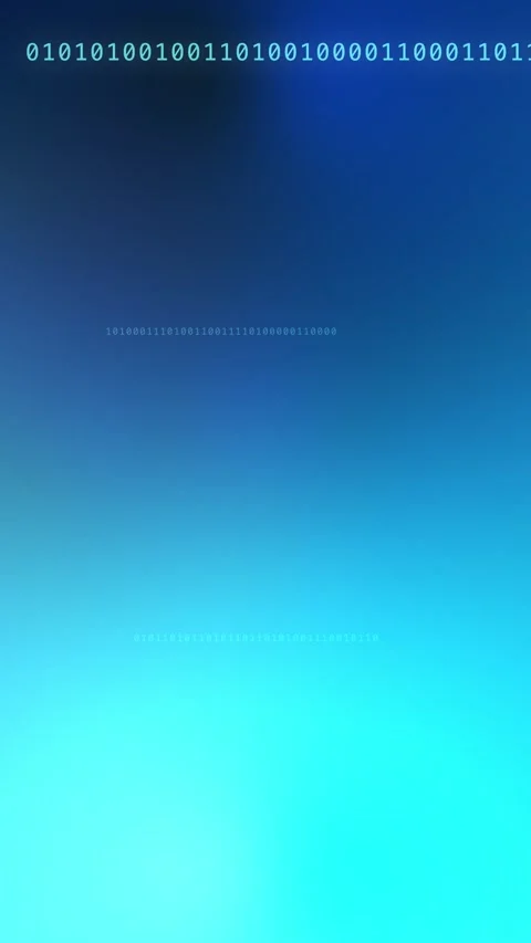 Blue cyan gradient with glowing binary code, Motion Background Stock Footage 341858197