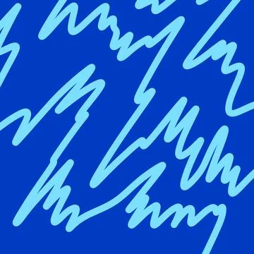 Blue Cyan Hand Drawn Scribble Background Stock Illustration
