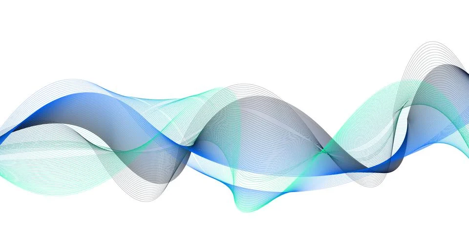 Blue Cyan Wave Background for Creative Technology Presentation Stockillustratie