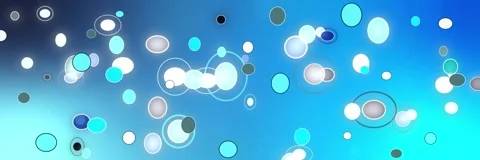 Blue cyan website banner with floating bubbles in seamless loop Stock Footage 340274553