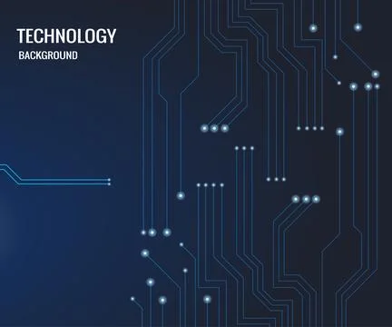 Blue cyber circuit future technology concept background Illustrazione stock