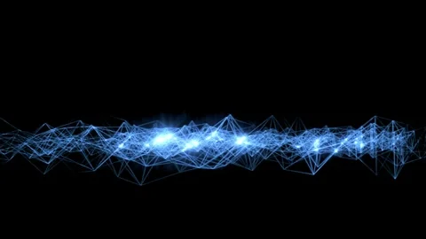 Blue cybernetic connected electrical plexus Stock Footage 331739367