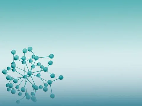 Blue cybernetic connected plexus structure on blue background Stock Illustration