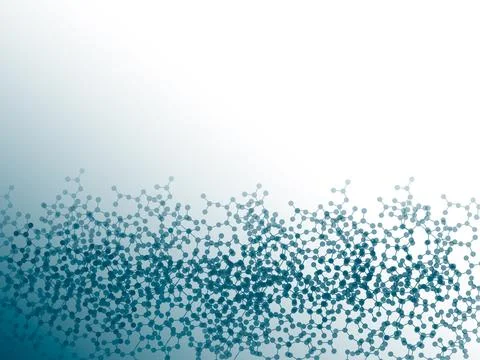 Blue cybernetic connected plexus structure on blue white background Stock Illustration