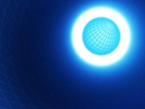 Blue cyberspace 3d rendering Stock Illustration