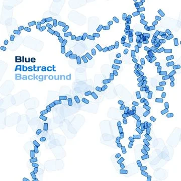 Blue cylinders abstract background. Stock Illustration