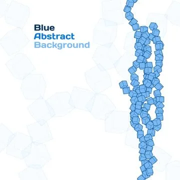 Blue cylinders abstract background. Stock Illustration