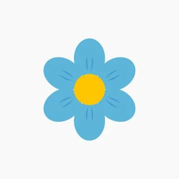 Blue daisy flower icon. Vector illustration. Stock Illustration