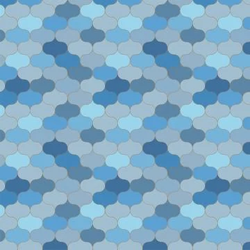 Blue damask pattern Stock Illustration