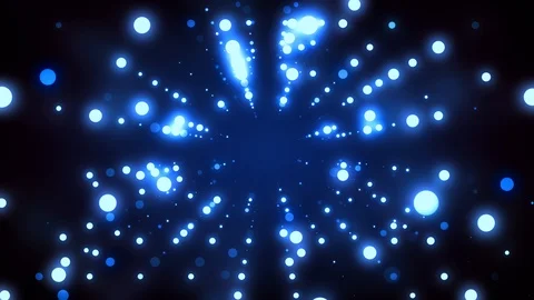 Blue Dance Lights Tunnel Stock Footage 97406109