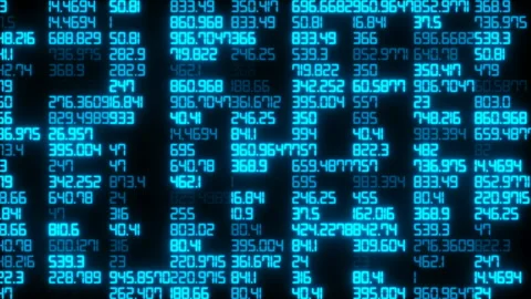 Blue dancing numbers. Seamless loop. Stock Footage 101385267