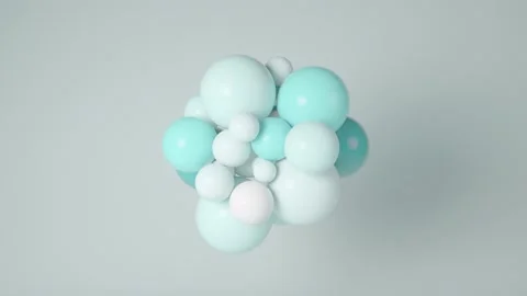 Blue Dancing Spheres 3D Animation Stock Footage 202268702