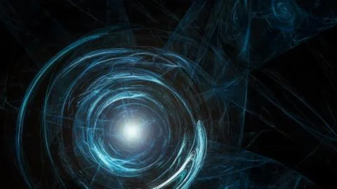 Blue dark abstract circle Stock Illustration