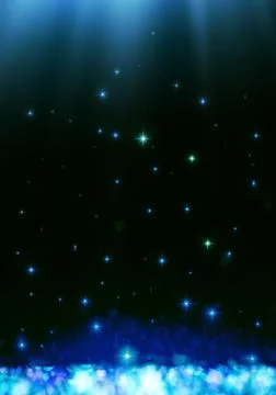 Blue dark bokeh abstract light background Stock Illustration