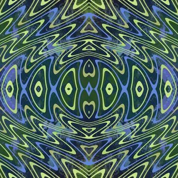Blue dark pattern  kaleidoscope seamless repeat square repeating illustration Stock Illustration
