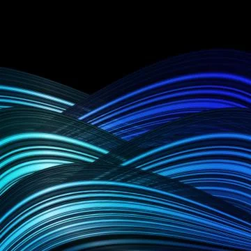 Blue dark wave vector background Stock Illustration